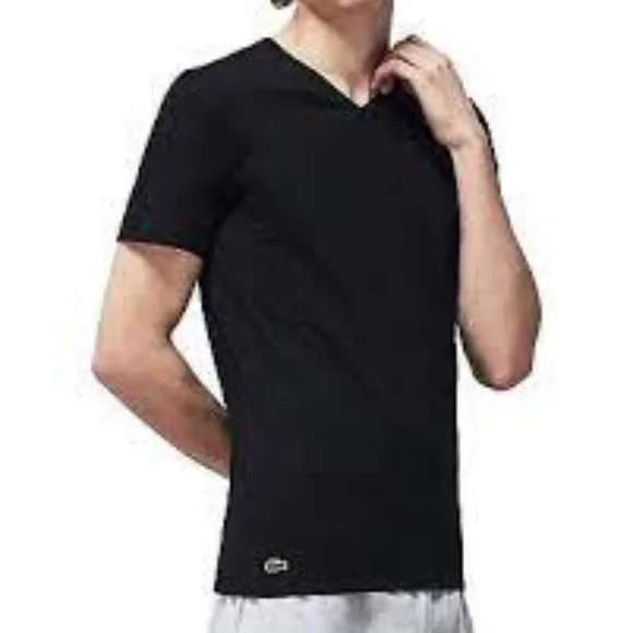 Lacoste Shirts Lacoste Mens Vneck Slim Fit Essential Tshirt